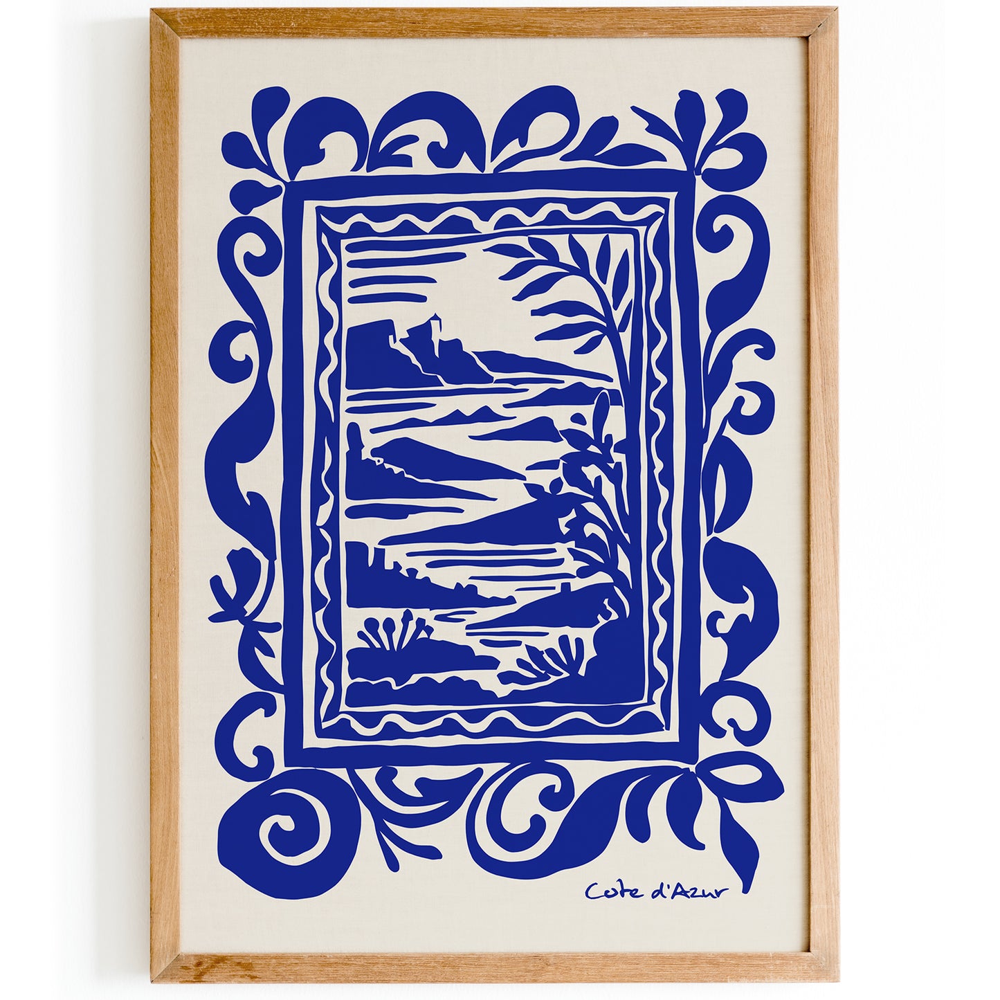 Cote d Azur Cut Outs Blue Art Print 2024