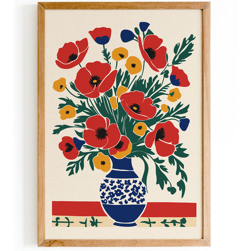 Poppies Bouquet Poster