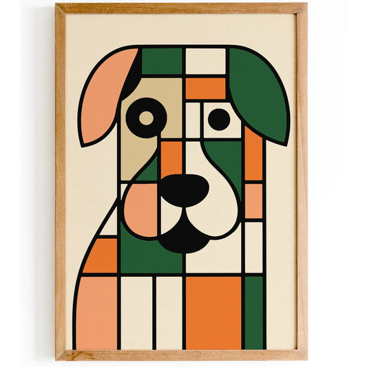 Bauhaus Dog Poster - Modern Minimalist Animal Wall Art