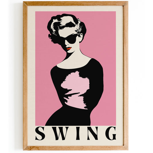 Swing Retro 60s Fashion Art Print