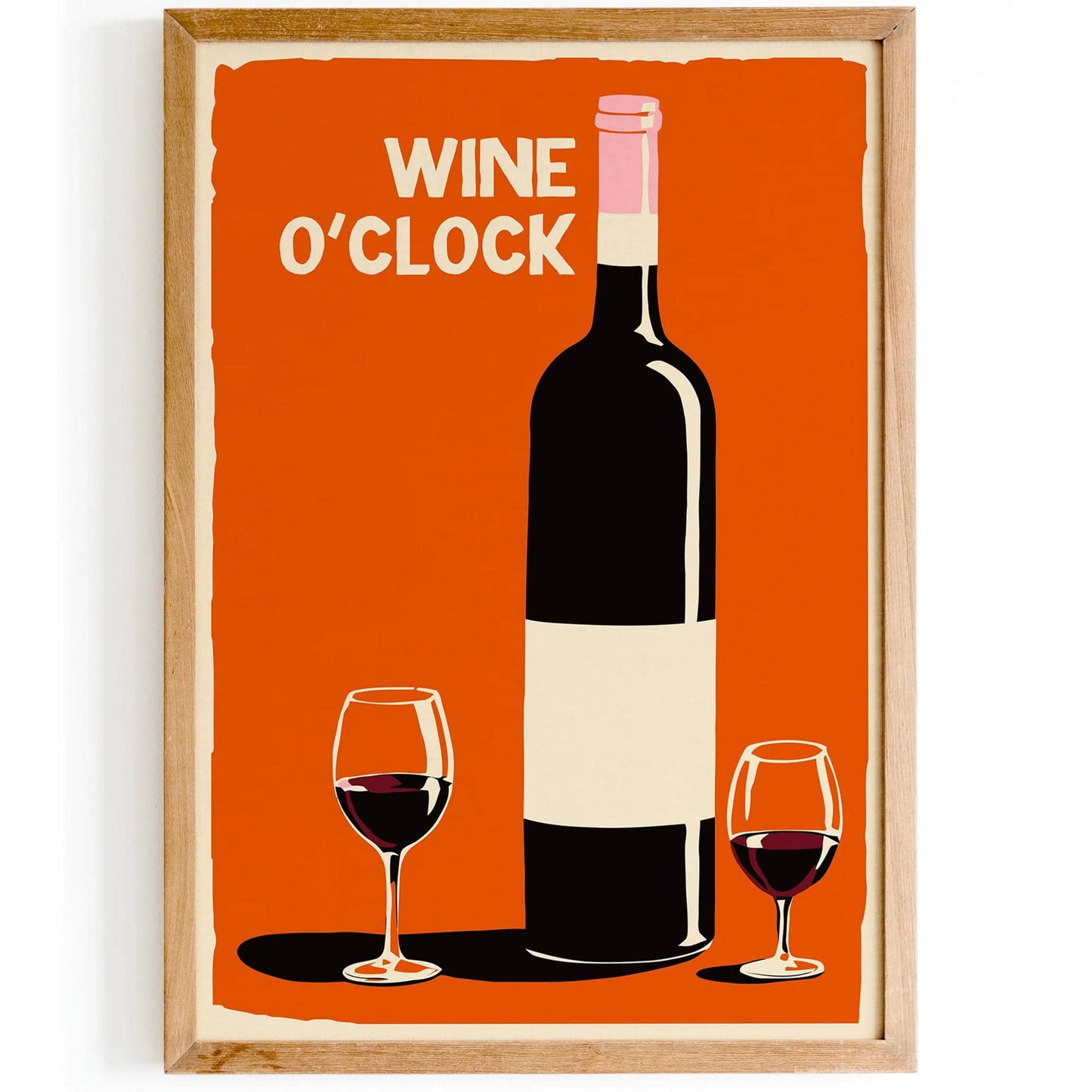 Wine O'Clock Kitchen Wall Art