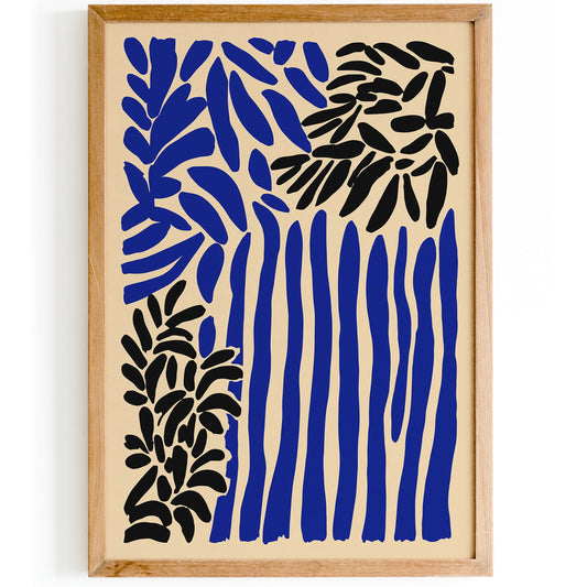 Modern Blue Striped Wall Art 2025