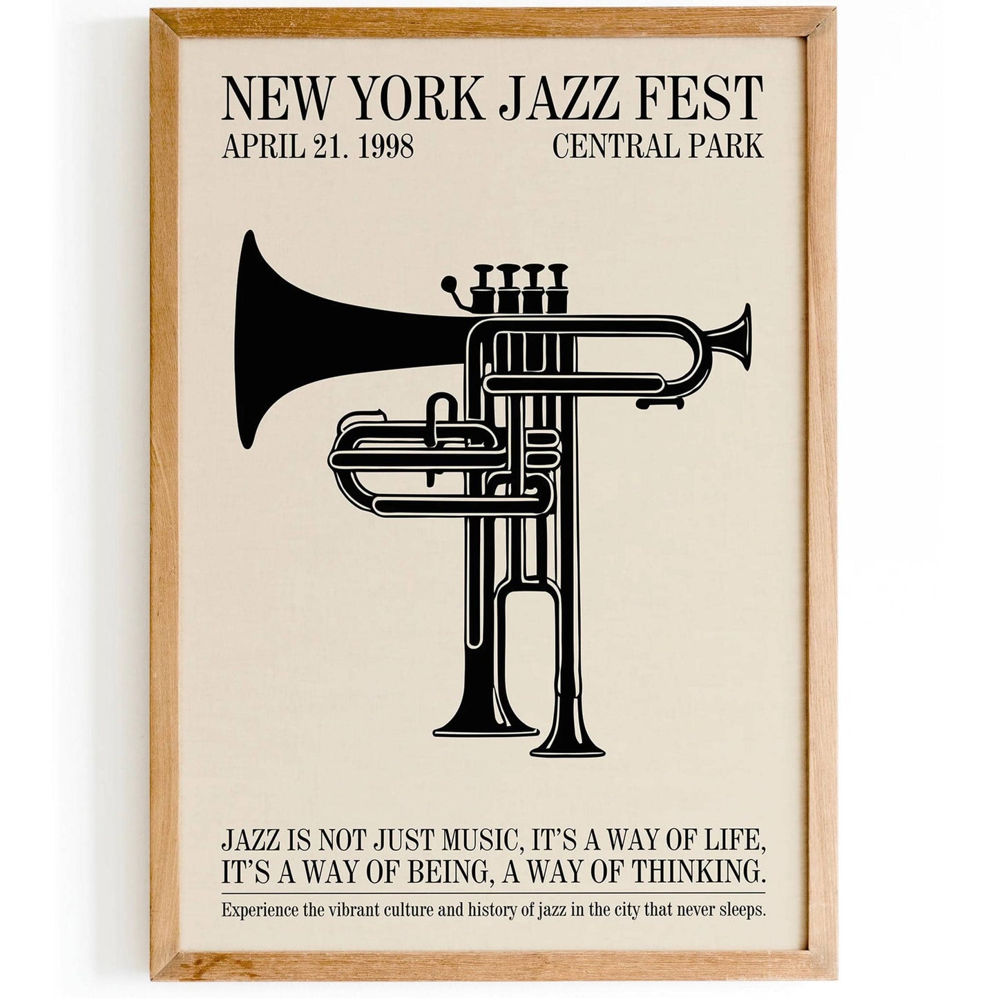 Central Park Jazz Festival Retro Poster
