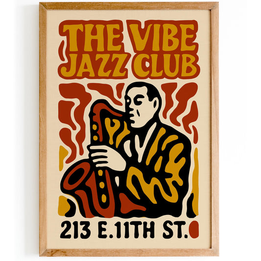 Jazz Club Sax Poster
