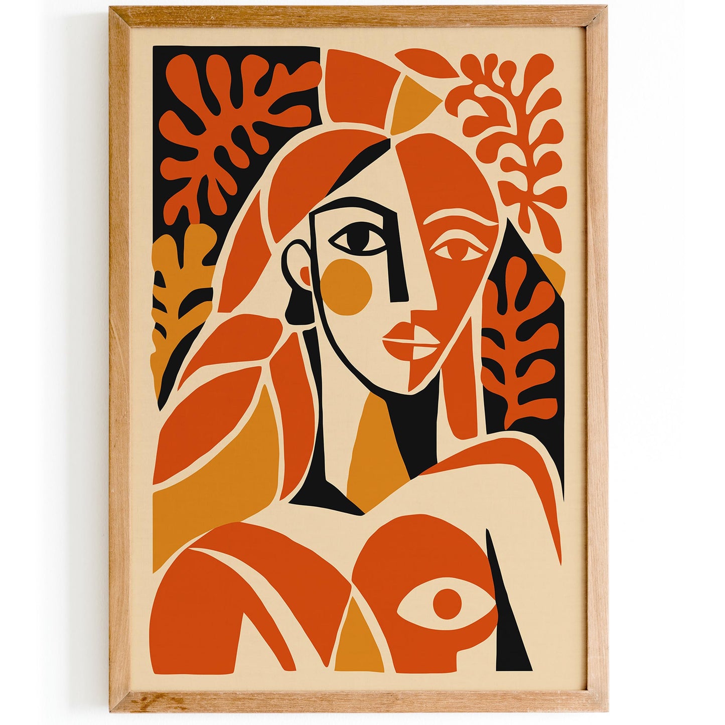 Abstract Woman Portrait Poster – Modern Art Wall Print