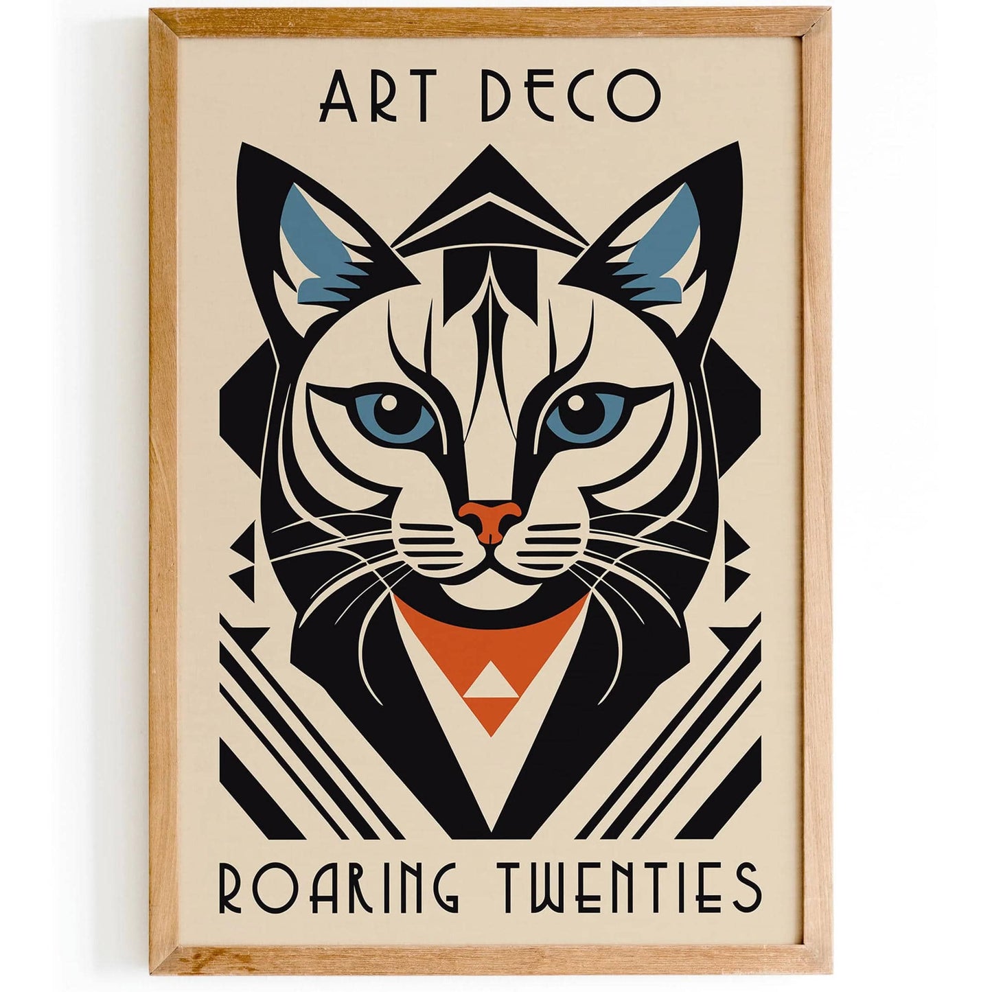 Art Deco Roaring Twenties Cat Poster