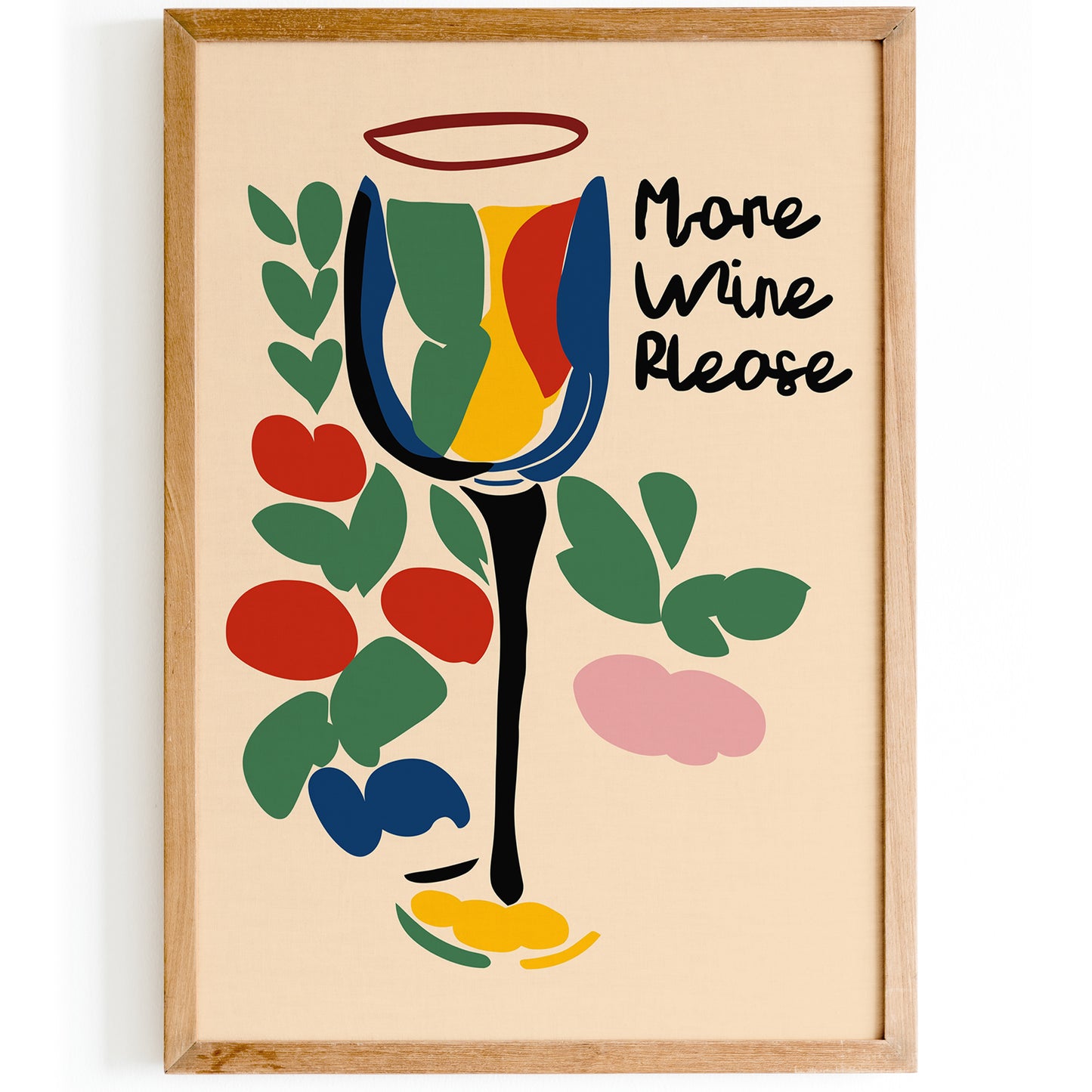 More Wine Please - Quirky Poster