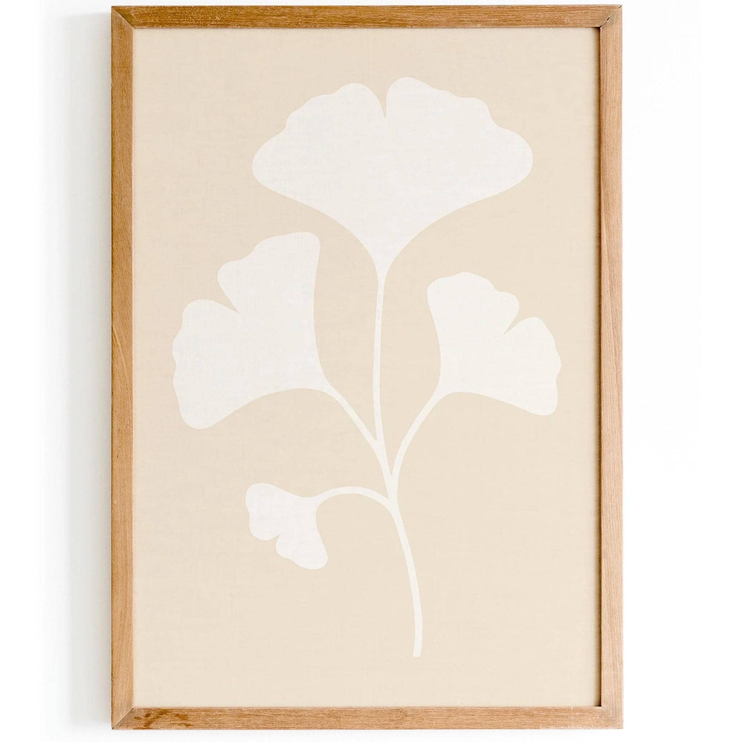 Soft Ginkgo Leaf Poster – Modern Minimalist Wall Art