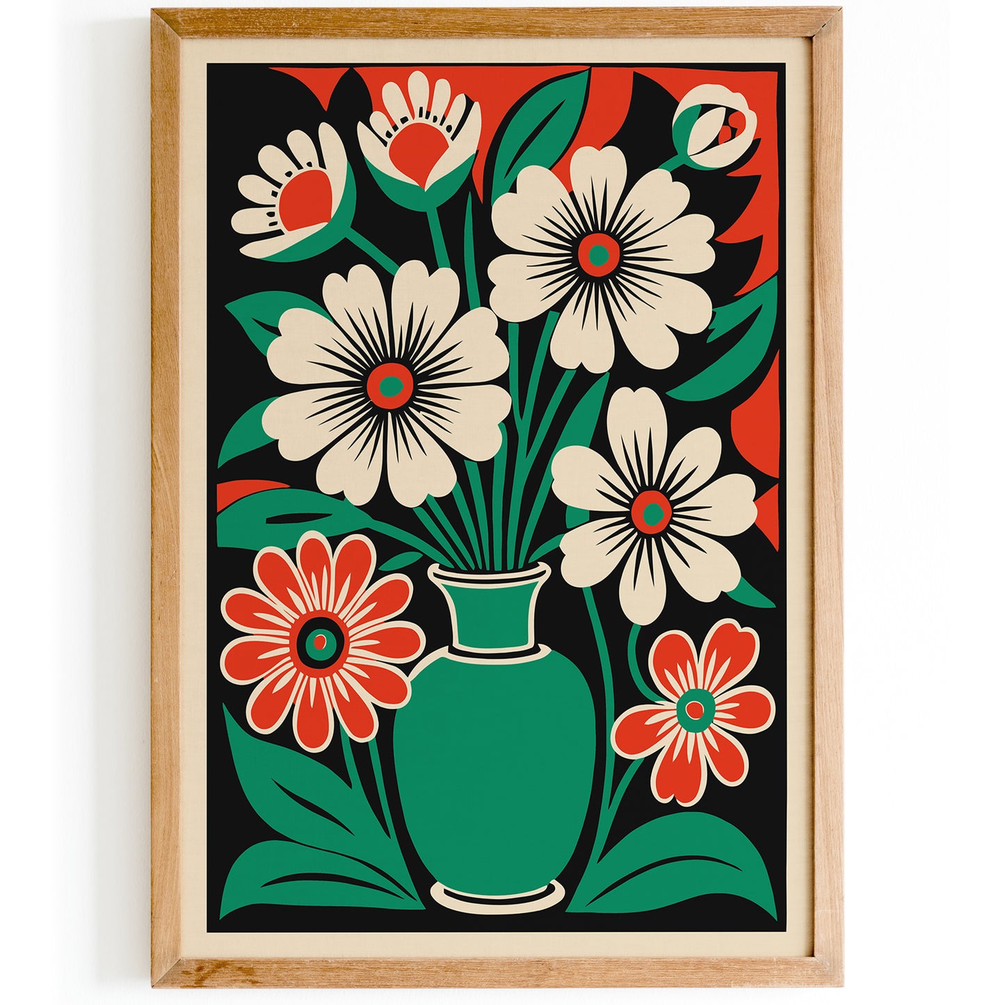 Retro Bouquet of Flowers Poster