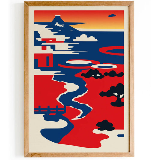 Japanese Landscape Wall Art Print - HypeSheriff