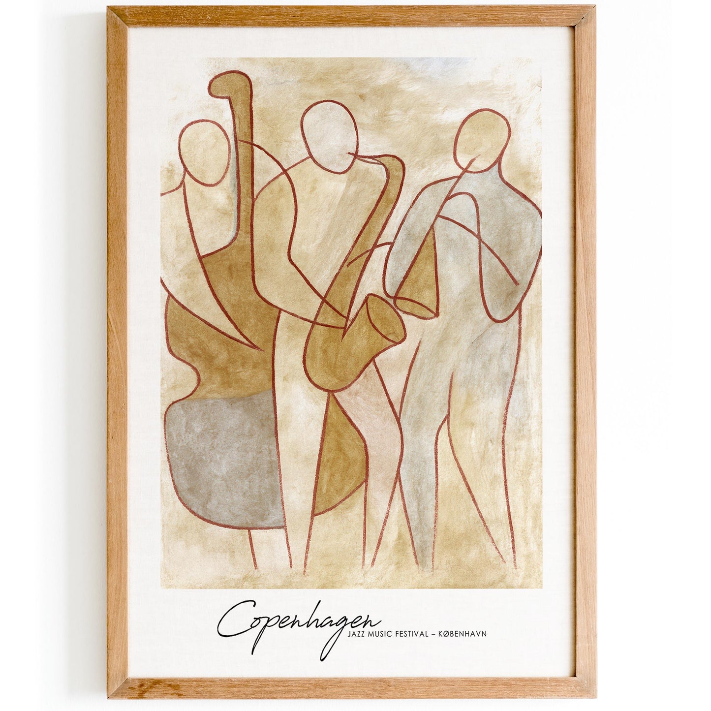 Copenhagen Jazz Music Festival Poster - Vintage Danish Wall Art