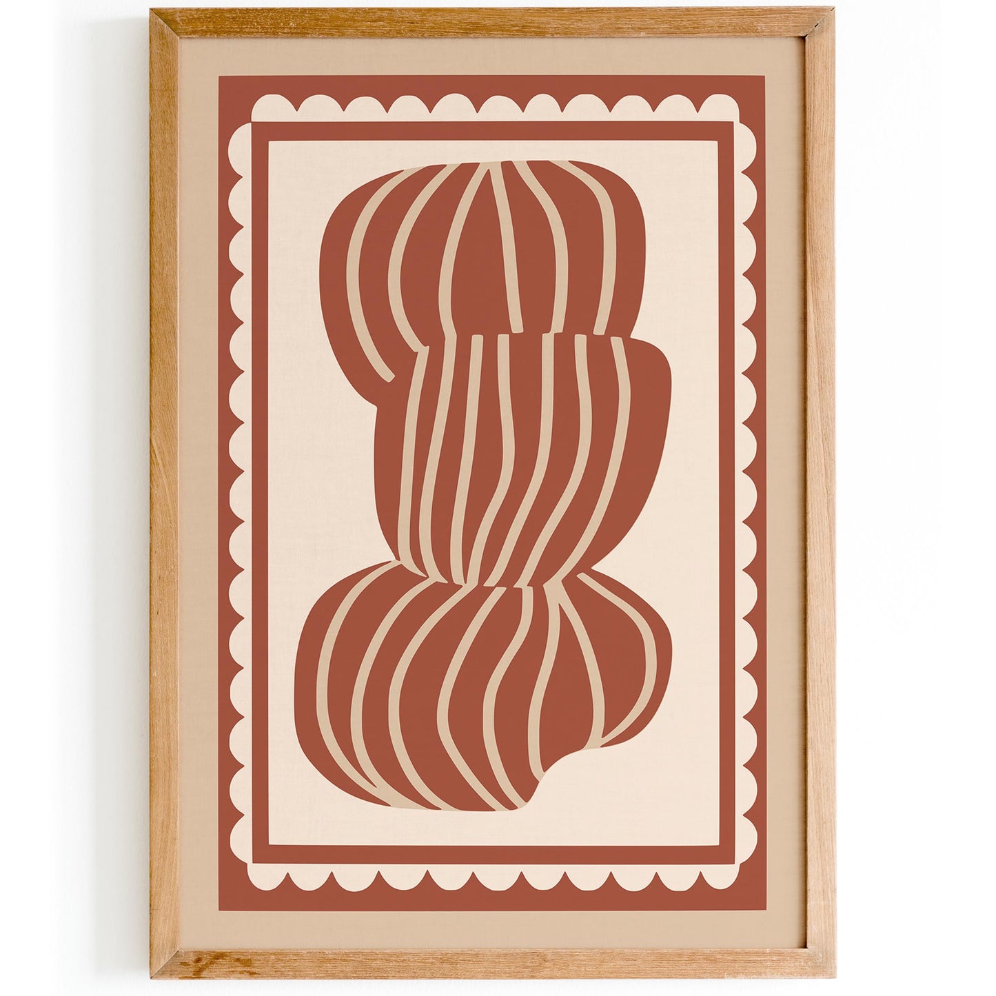 Yarn Skein Knitting Poster - Terracotta Craft Room Wall Art