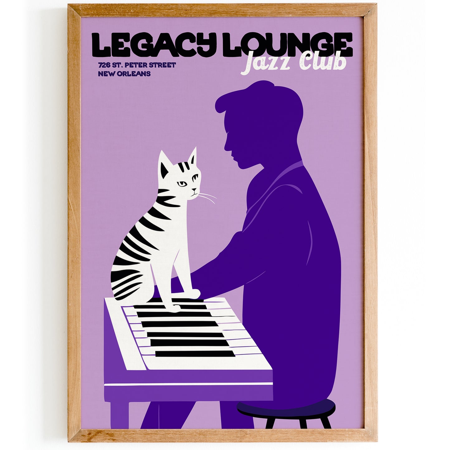 Legacy Lounge Jazz Club Purple Poster