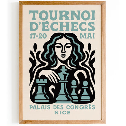 Tournoi D’Échecs Chess Poster