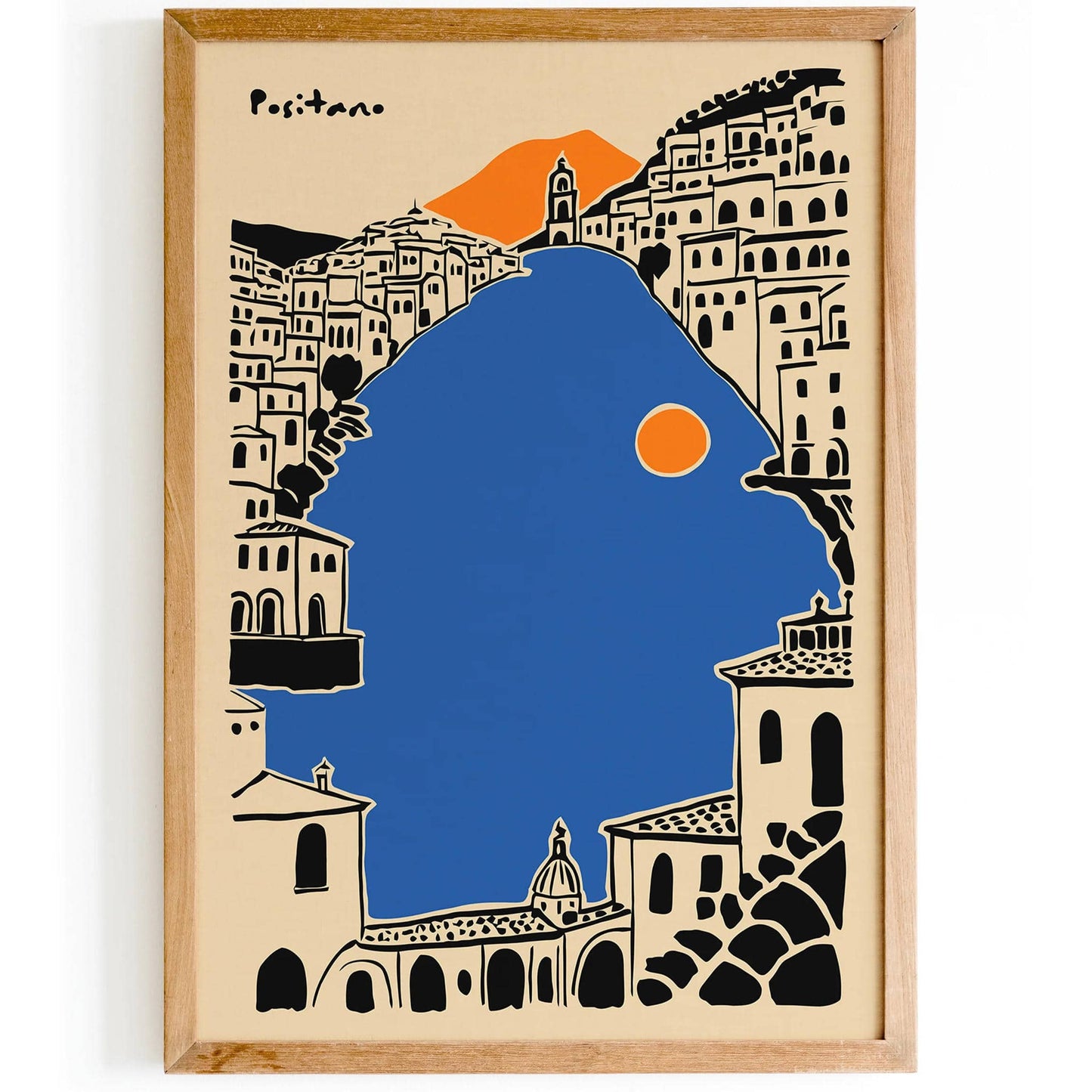 Positano Modern Cityscape Poster 2025