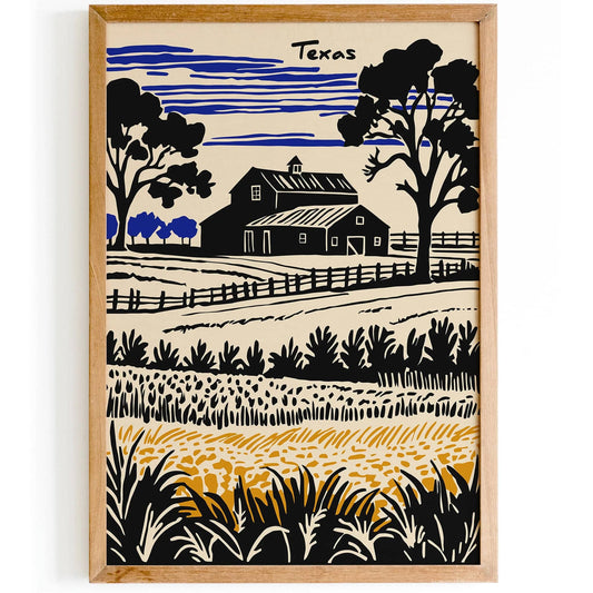 Texas Travel Poster 2025