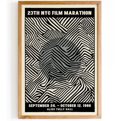 NYC Film Festival 1986 Retro Poster