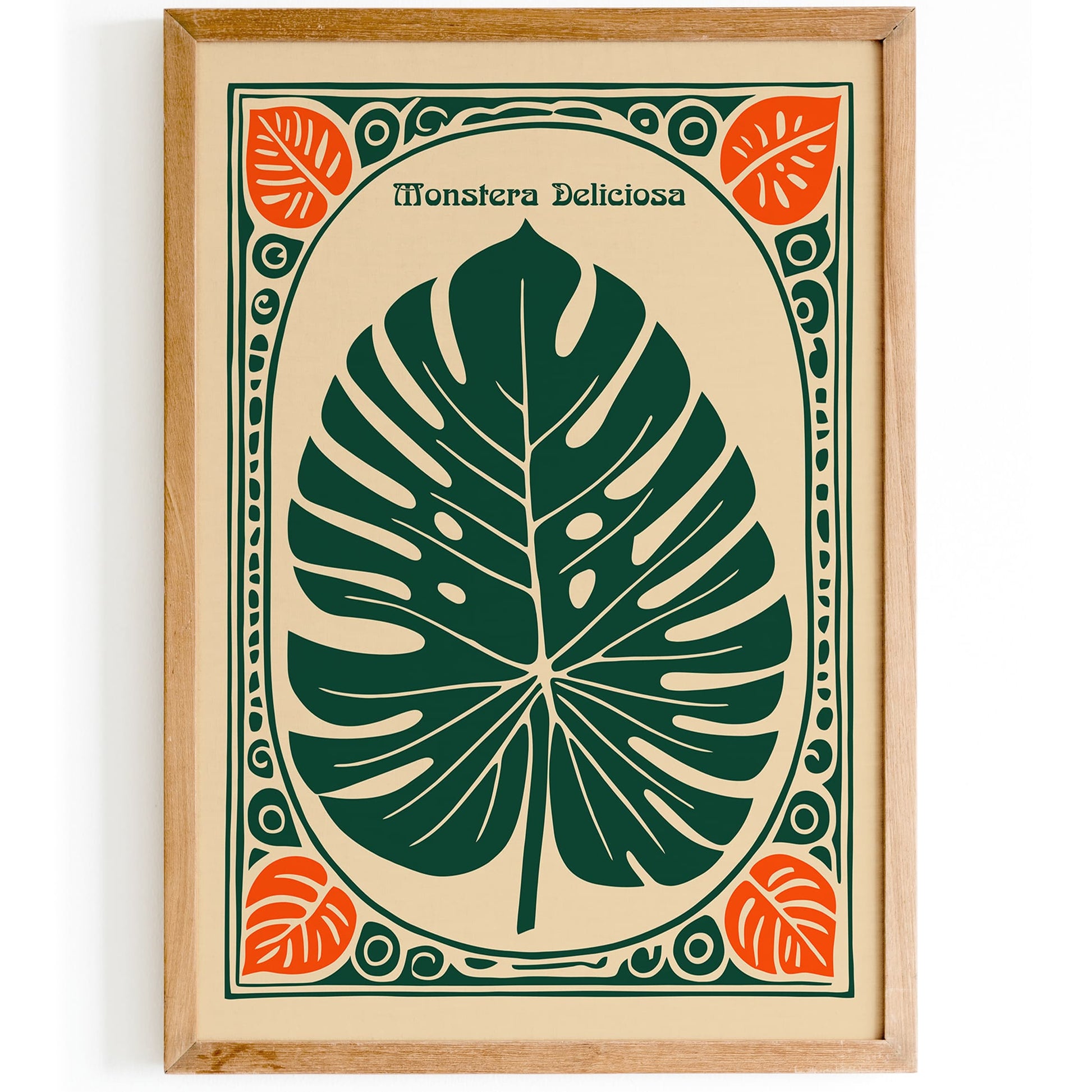 monstera deliciosa art print Monstera Deliciosa Bohemian Art Print 50 x 70 cm / No frame