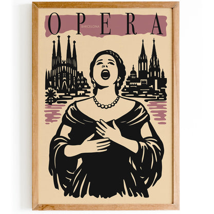 Barcelona Opera Music Poster