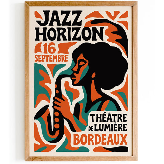 Jazz Horizon Bordeaux Poster