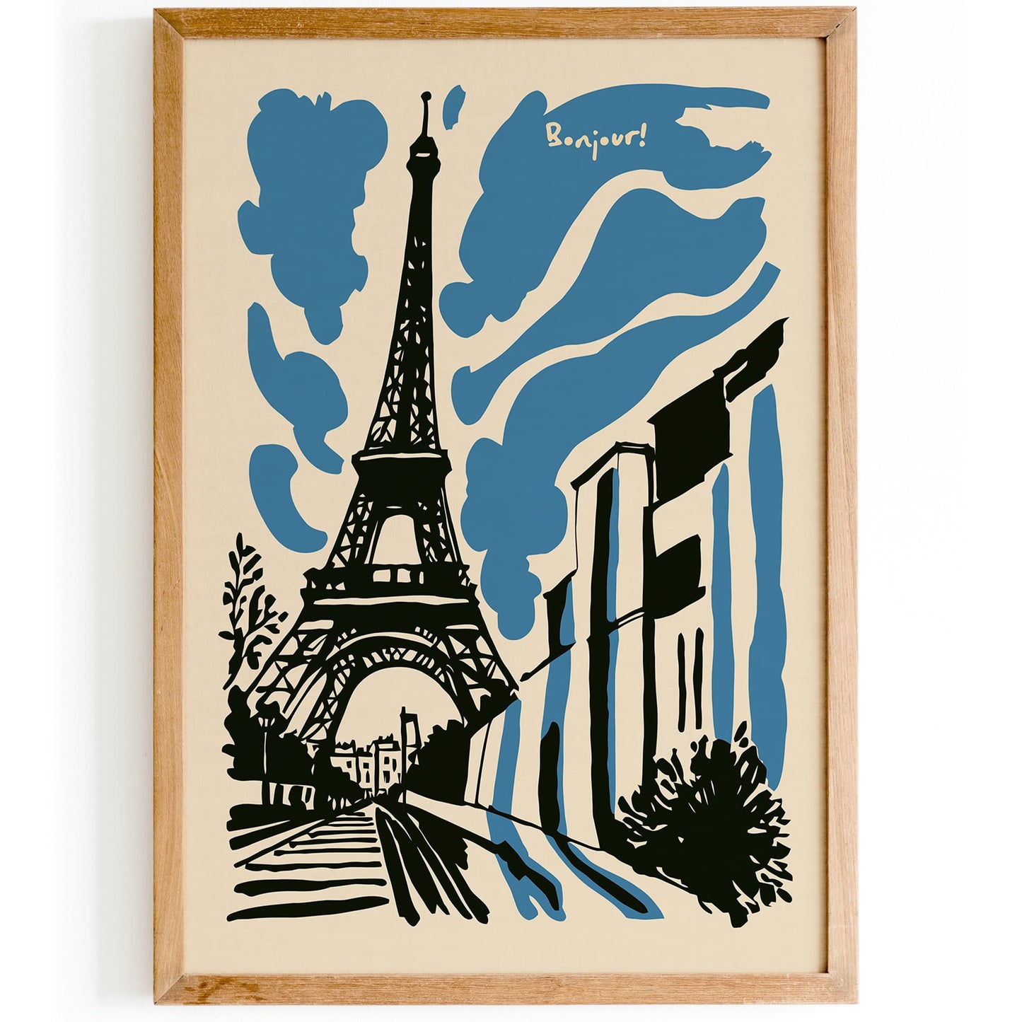 Bonjour! Paris Travel Art Print