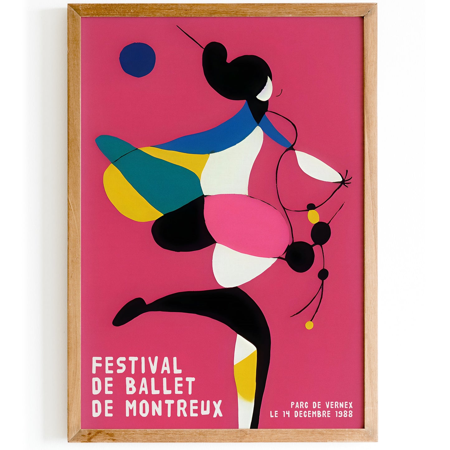 Montreux Ballet Festival - Retro Ballerina Wall Art