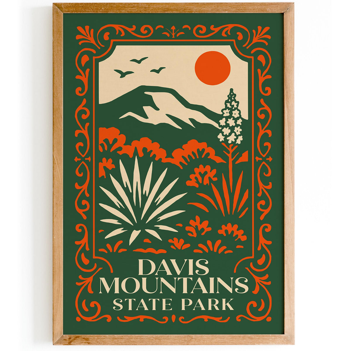 Davis Mountains State Park Texas Travel Poster