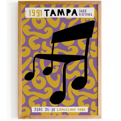 Tampa Jazz Festival 1991 Music Poster