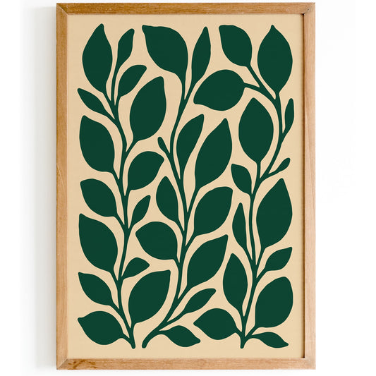 Green Abstract Botanical Poster