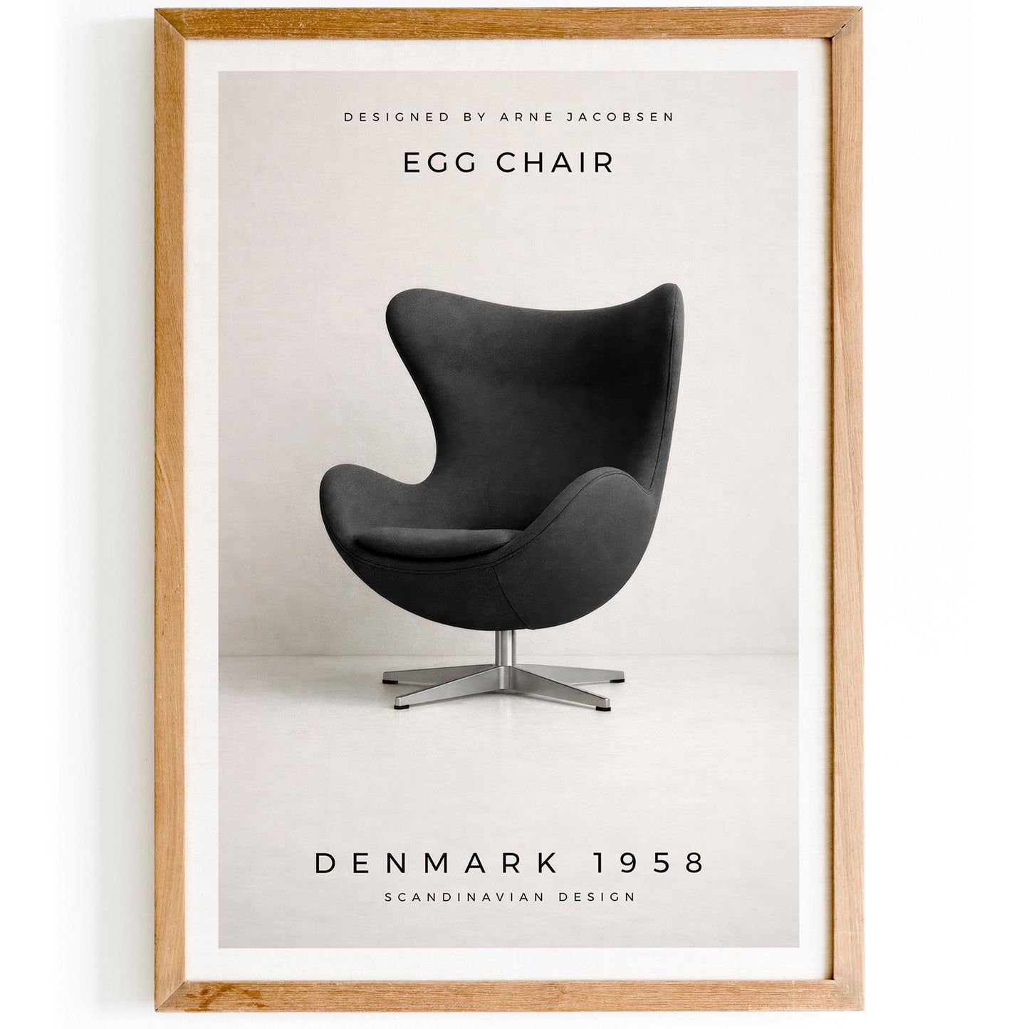 Egg Chair Scandinavinan Design Poster