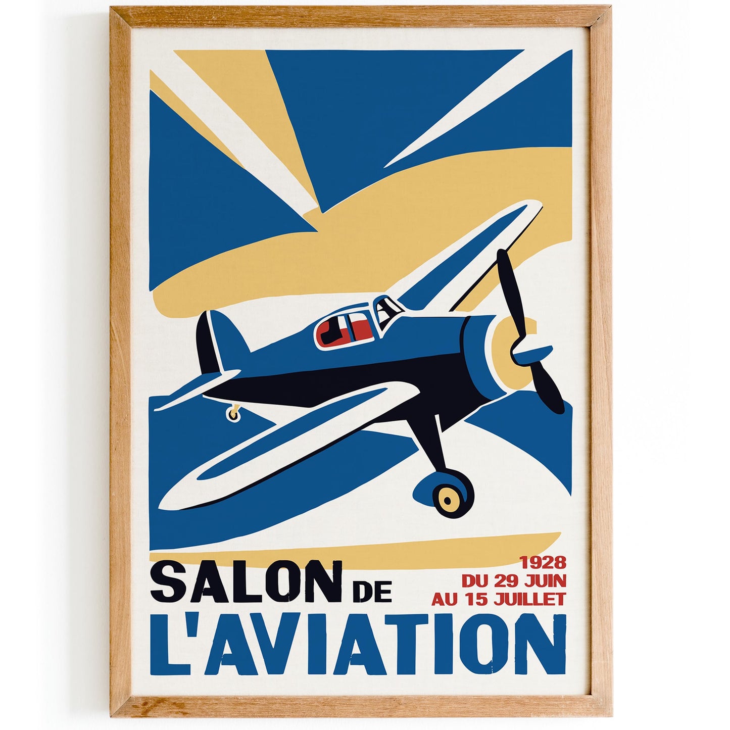 Retro French Aviation Airplane Wall Art