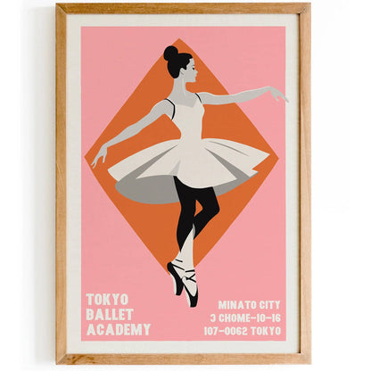 Tokyo Ballet Academy Retro Poster