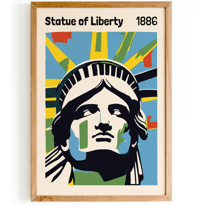 Statue of Liberty Poster Mid-Century Modern