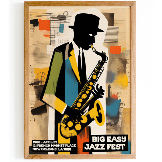 Big Easy Jazz Fest Vintage Poster