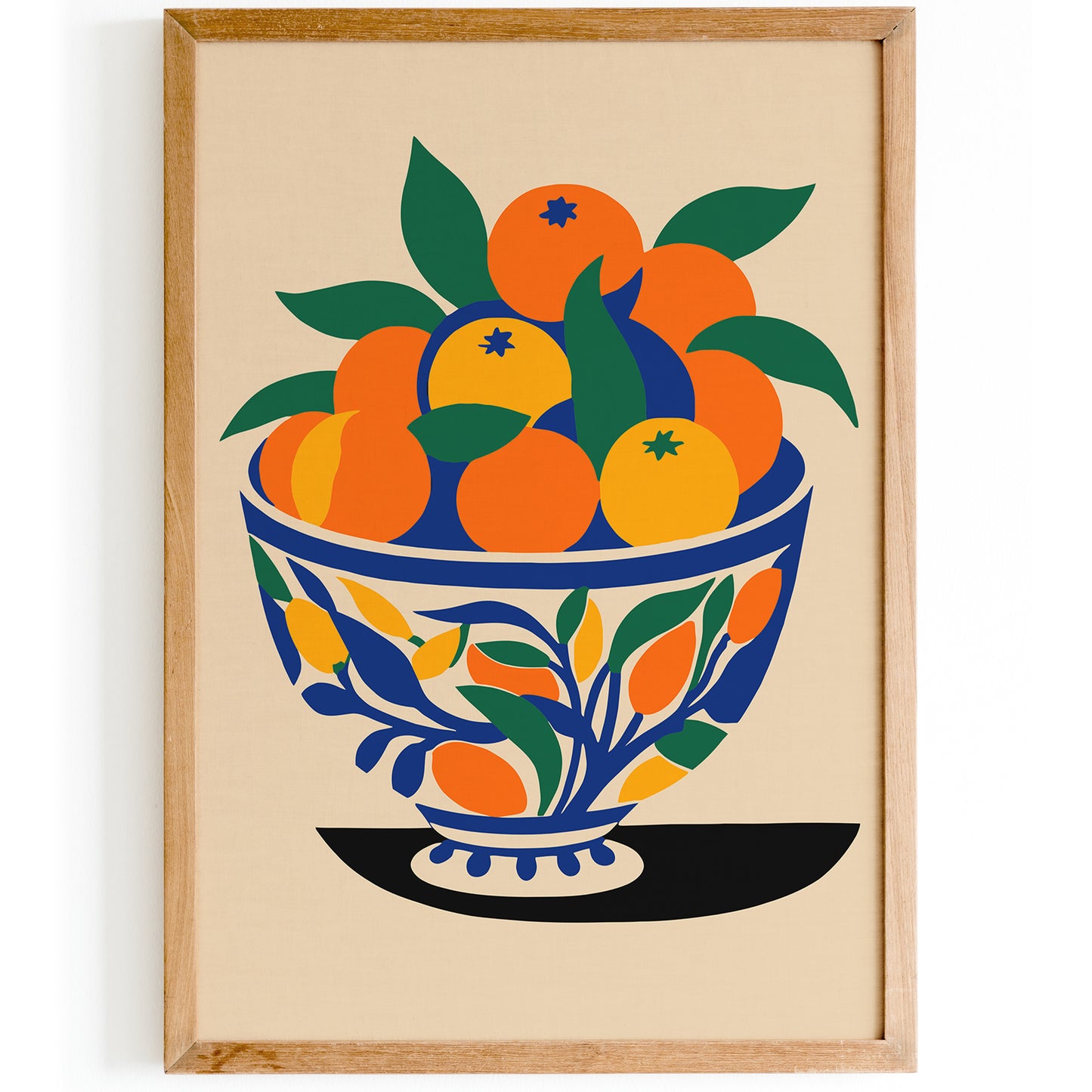 Bowl of Oranges Retro Kitchen Wall Art