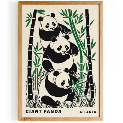 Giant Panda Atlanta Wall Art Print