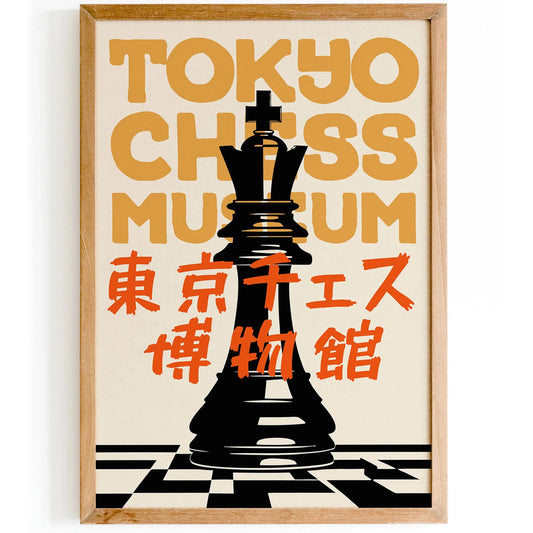 Tokyo Chess Museum Retro Poster