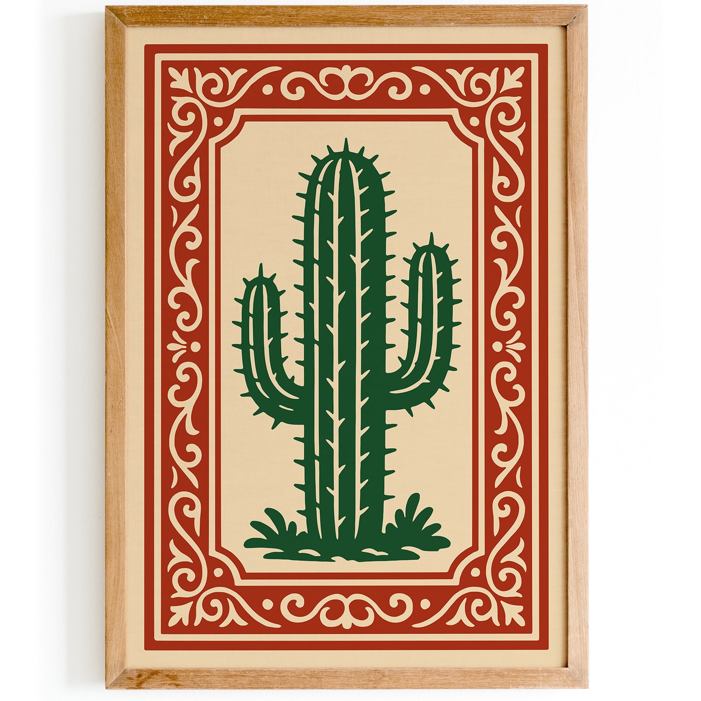 Cacti Art Print - Rococo Botanical Wall Art Poster