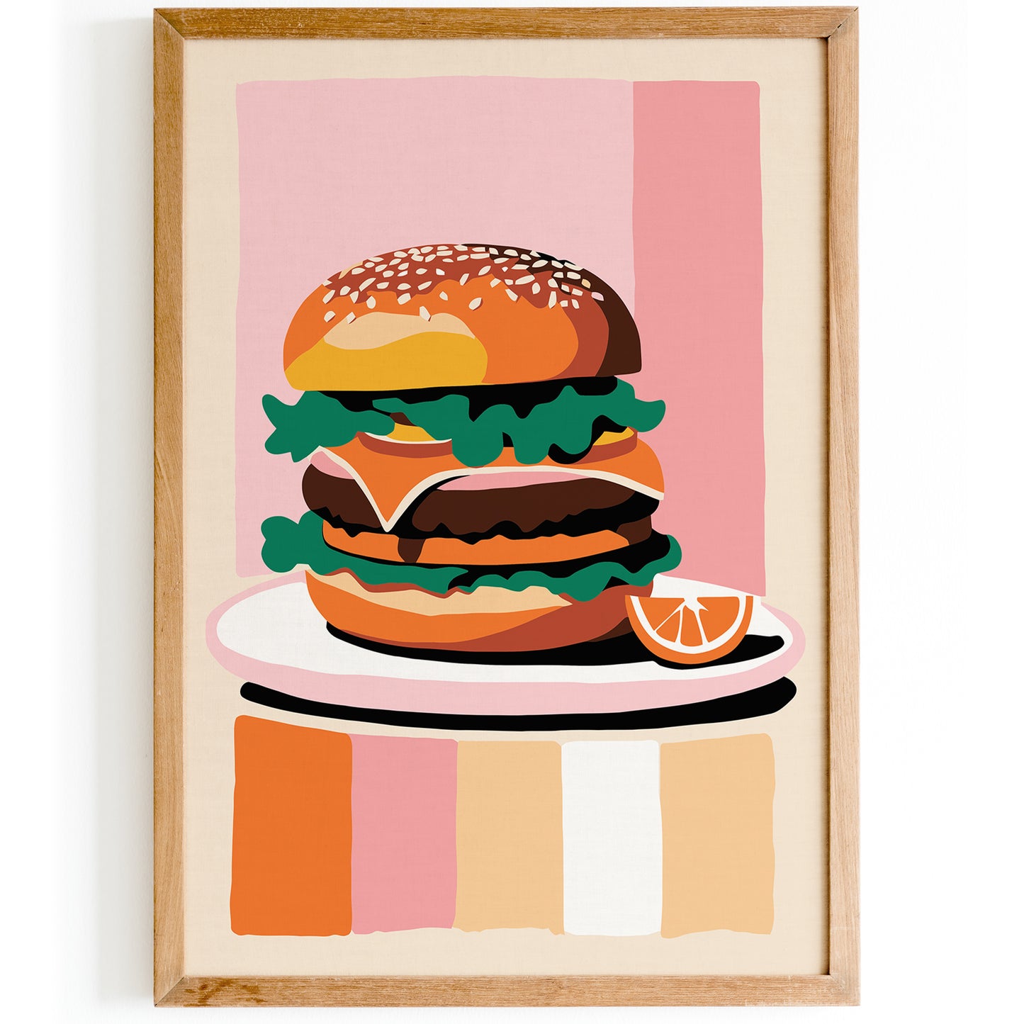 Big Hamburger Cute Kitchen Poster