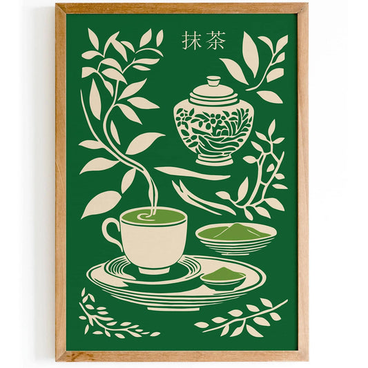 Matcha Japanese Tea Green Poster