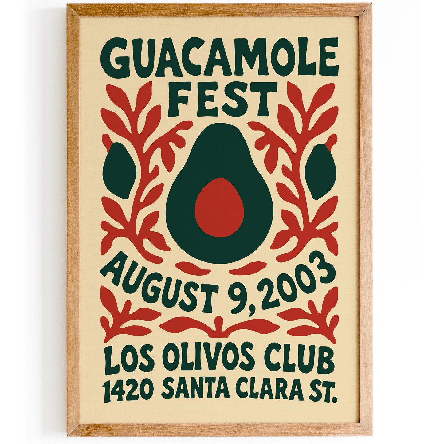 Guacamole Fest Retro Poster