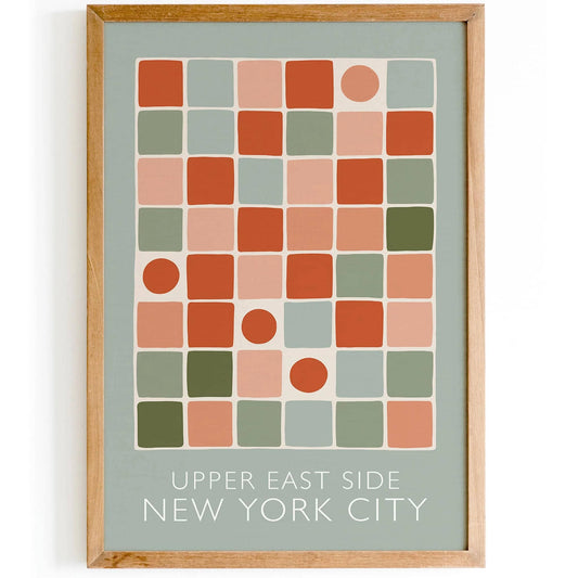 Upper West Side New York City Mint Poster