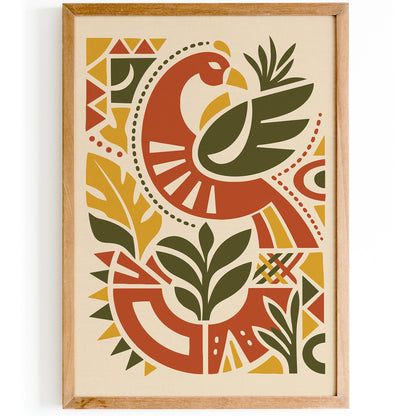 Phoenix Bird Afrohemian Wall Art Print