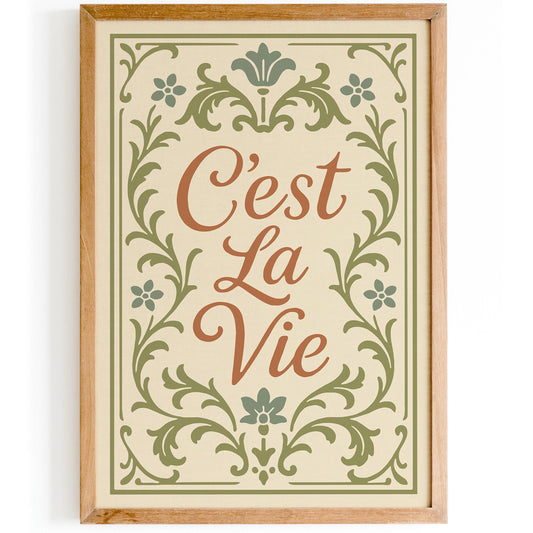 C'est La Vie Poster - Château Core Aesthetic Print