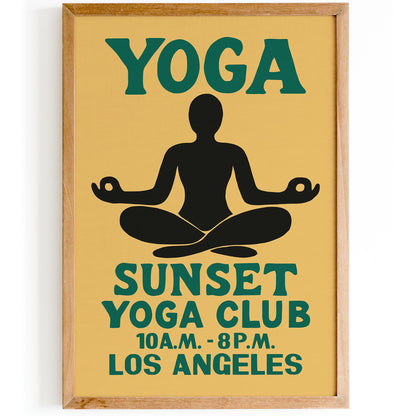 Sunset Yoga Club Poster