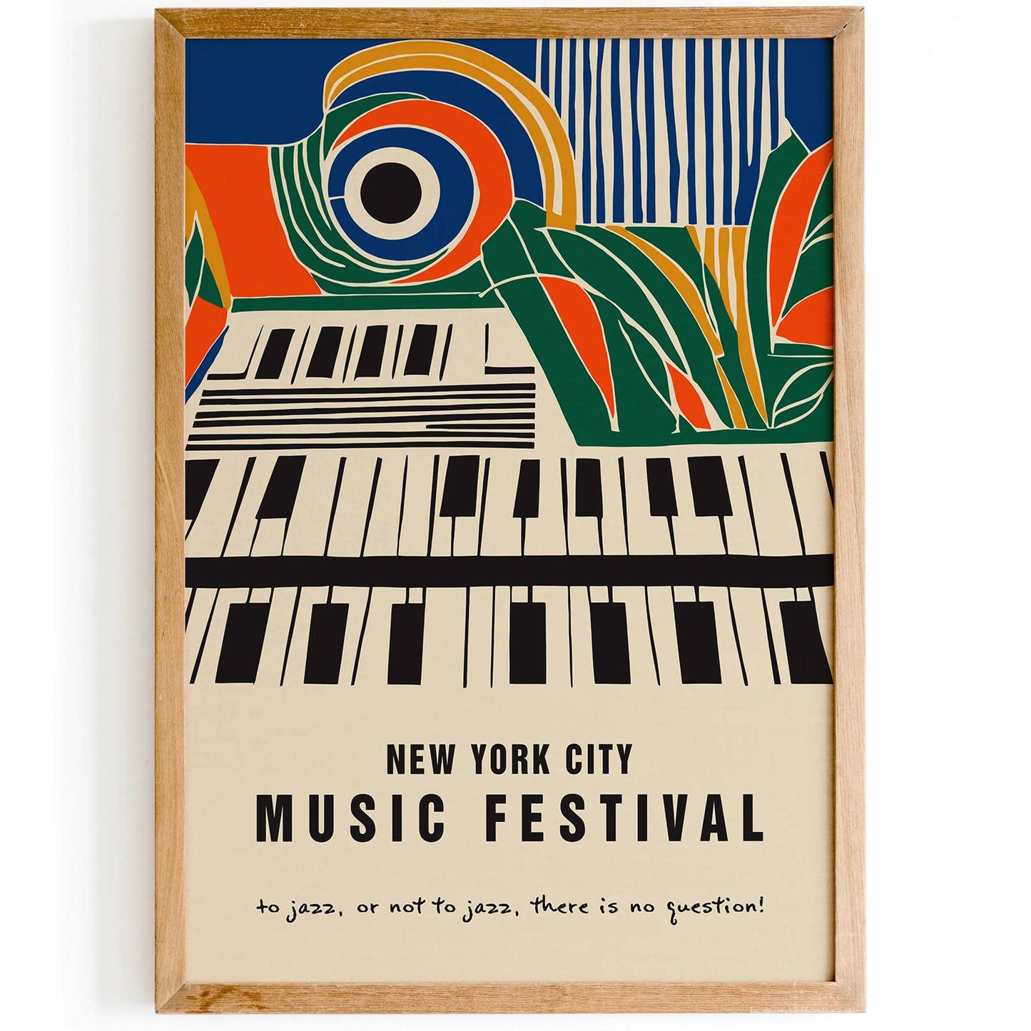 NYC Music Festival Retro Wall Art Print