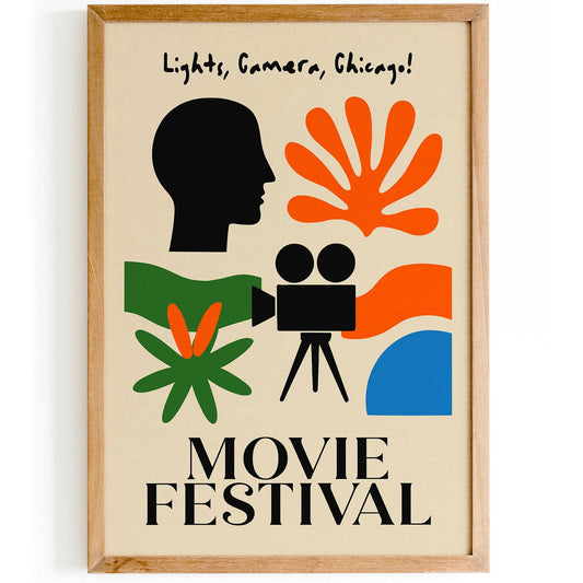 Chicago Movie Festival Retro Poster