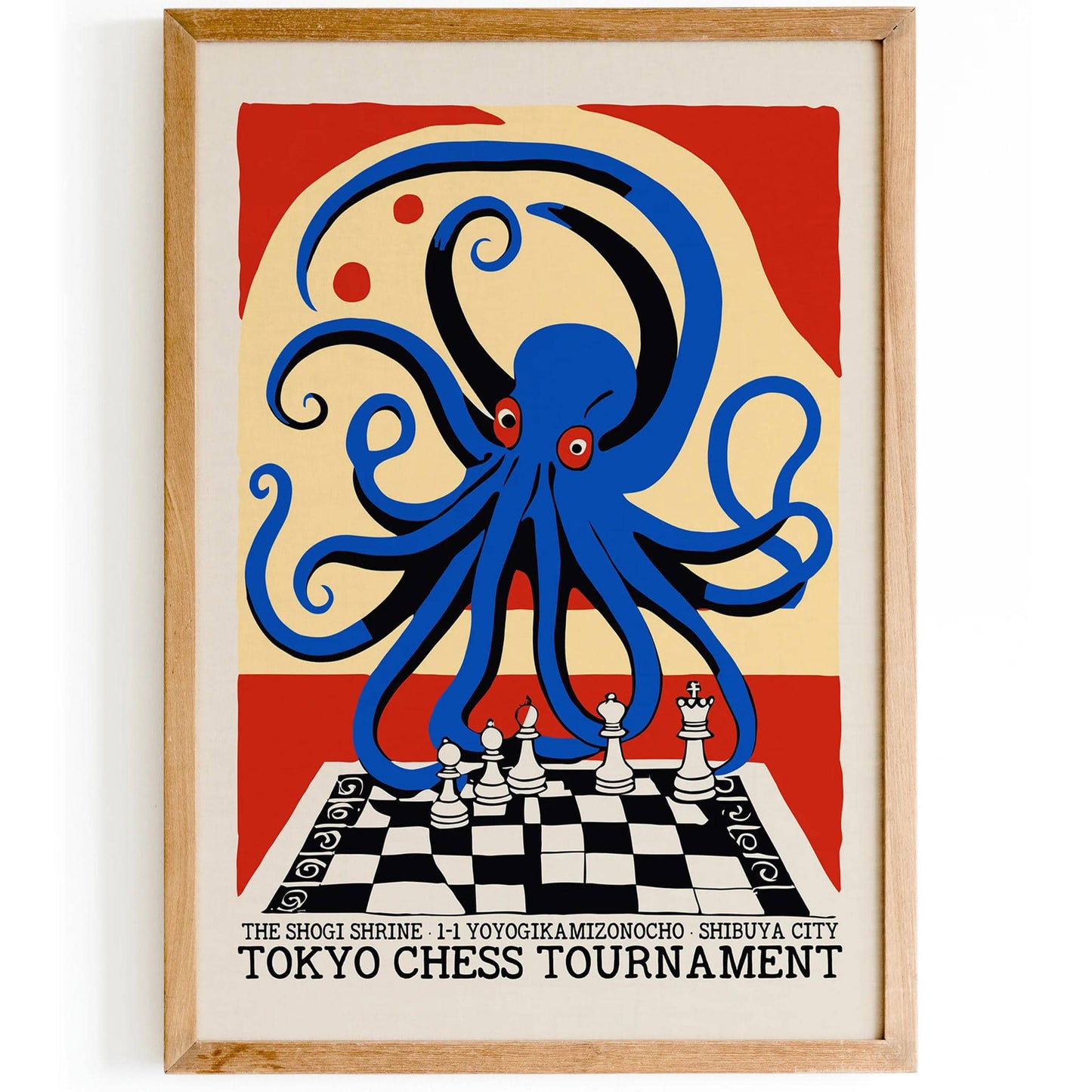 Tokyo Chess Tournament Vintage Poster