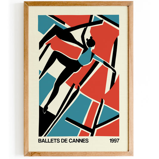 Ballets De Cannes 1997 Retro Ballet Poster