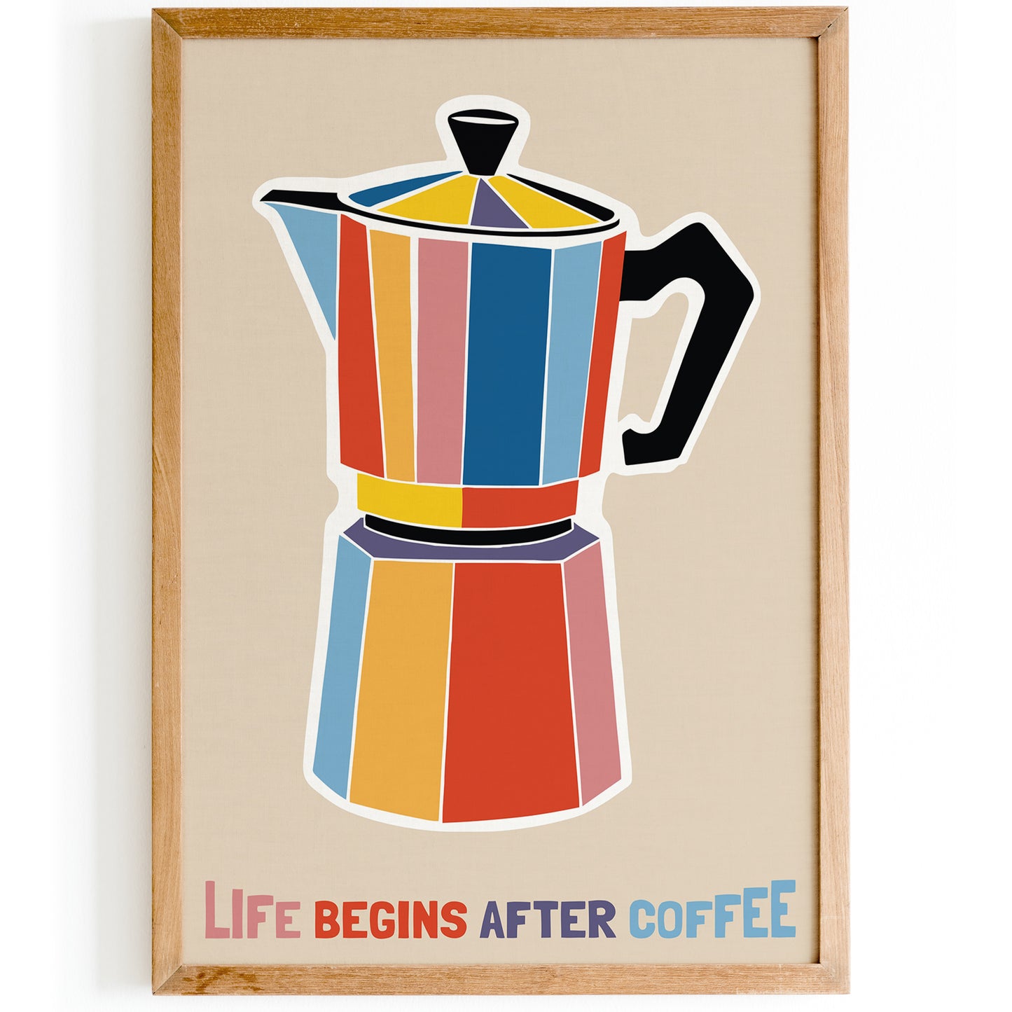 Coffee Quote Colorful Poster